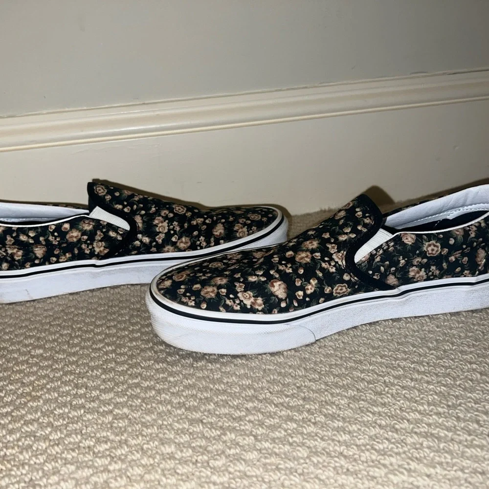 Floral Vans Slide On Sneakers - Picture 4 of 5